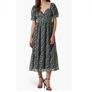 chinese dress ladies Floral Lace Midi Dress main image 1